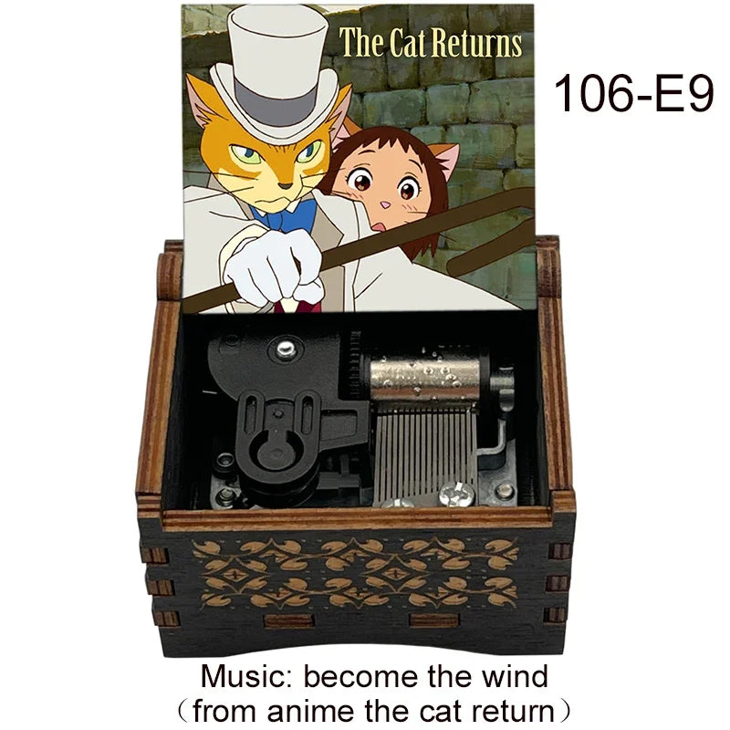 Anime Wooden Music Box – Classic 18-Note Gift for Fans & Birthdays