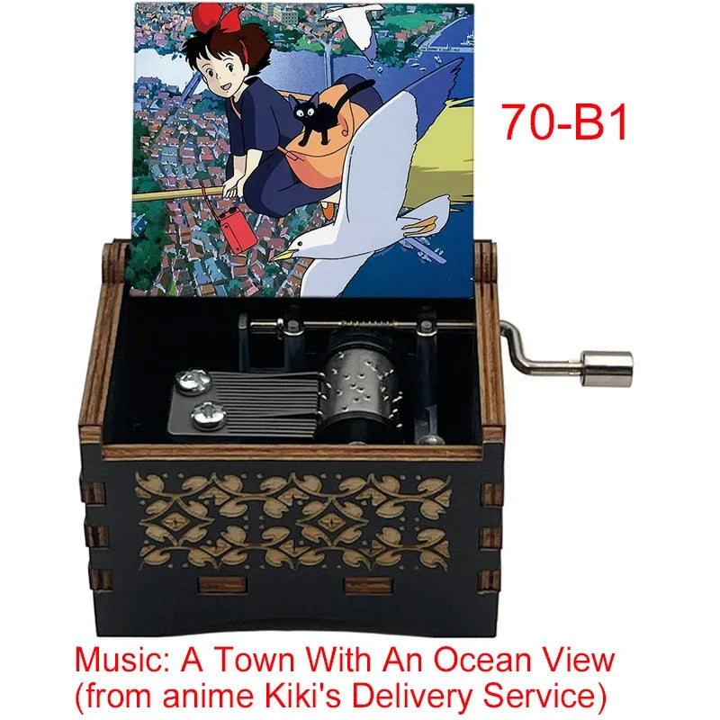Anime Wooden Music Box – Classic 18-Note Gift for Fans & Birthdays