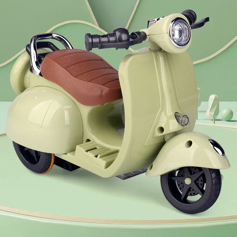Labubu Mini Electric Motorcycle Doll with Lights & Music – Cute DIY Kids Gift
