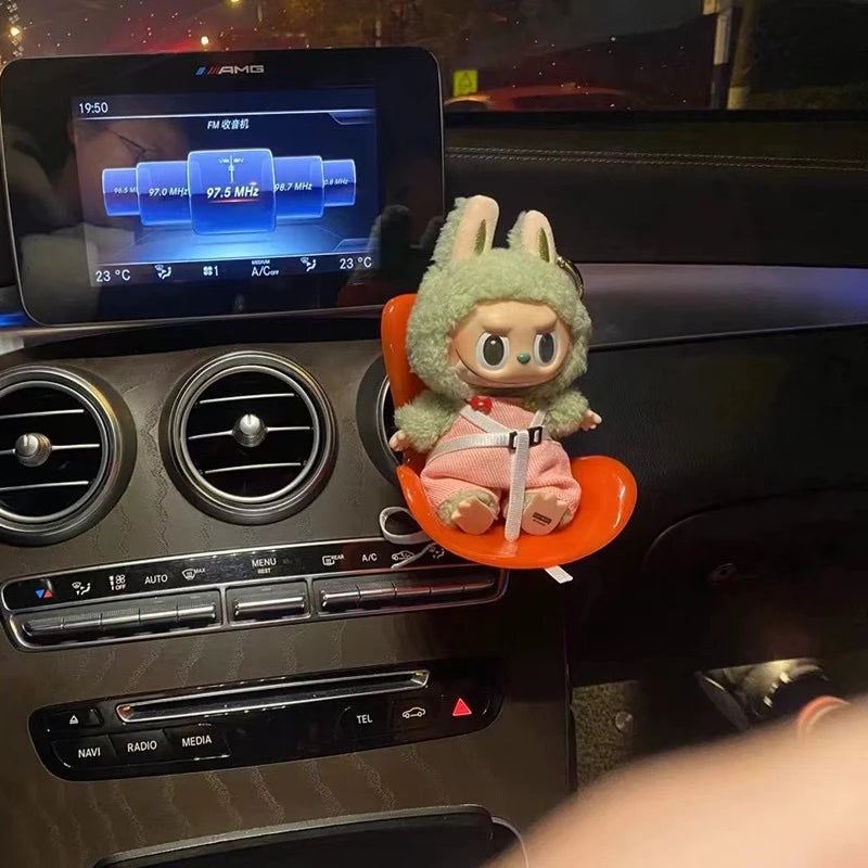 Labubu Doll Car Seat – Cute 15–17cm Accessory & Car Air Vent Decor