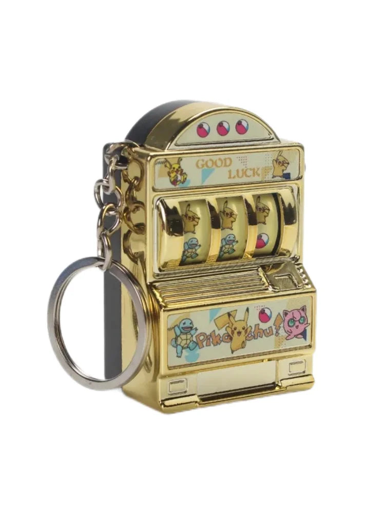 Mini Pokemon Slot Machine Keychain – Turnable Fun Toy & Gift for Kids