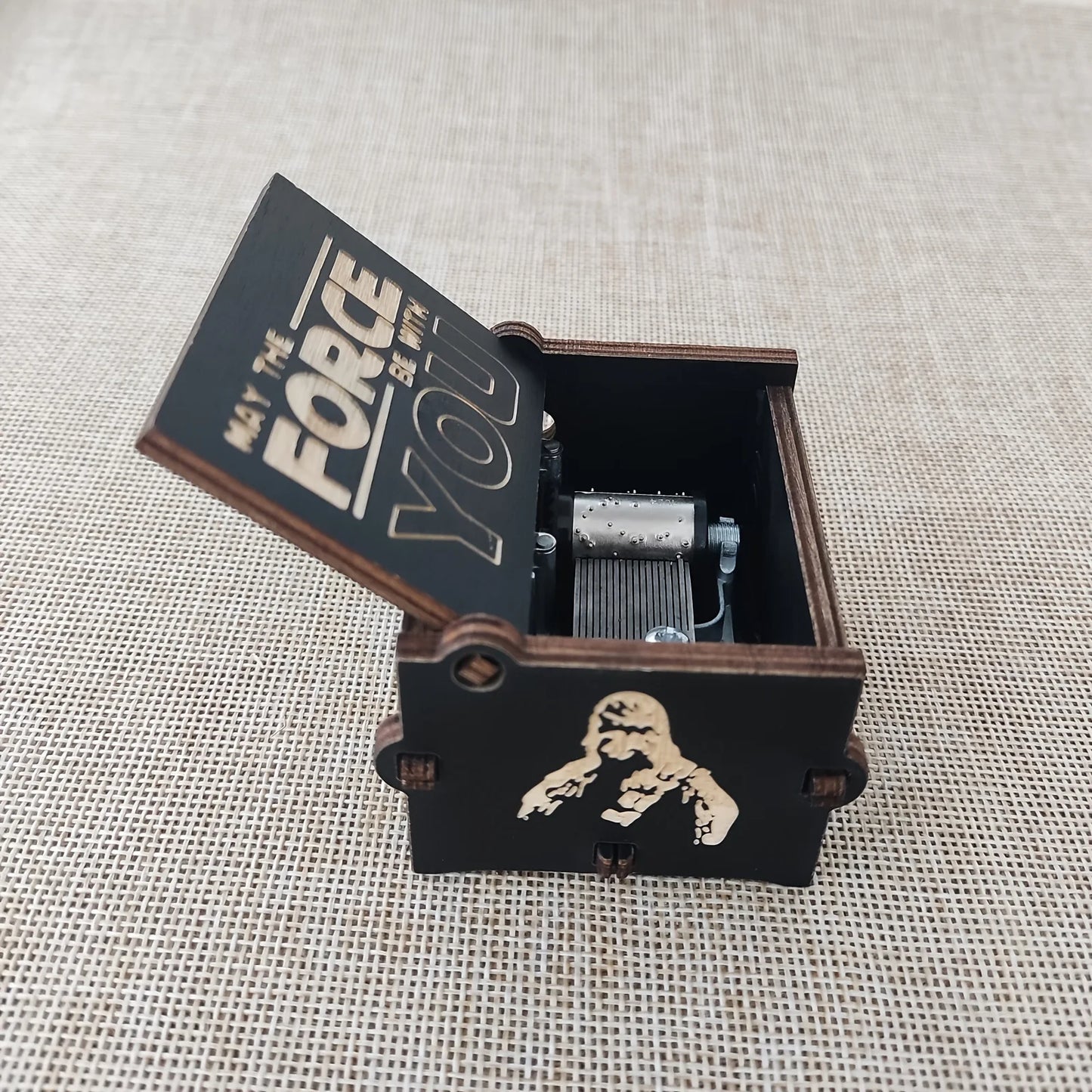 Vintage Wooden Hand Crank Music Box – Classic Gift for Birthday & Xmas