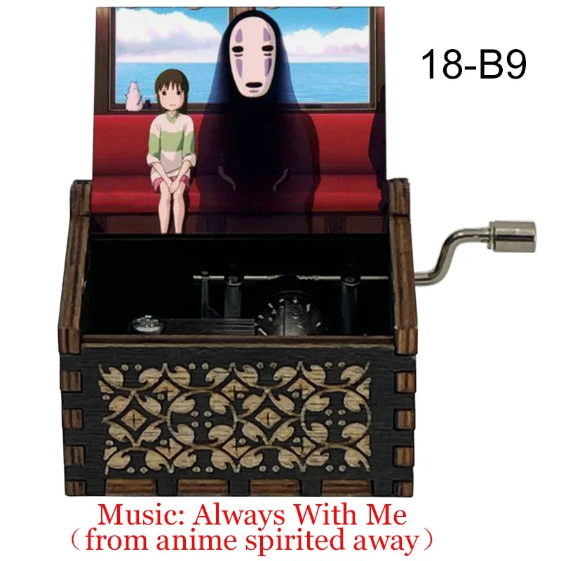 Anime Wooden Music Box – Classic 18-Note Gift for Fans & Birthdays