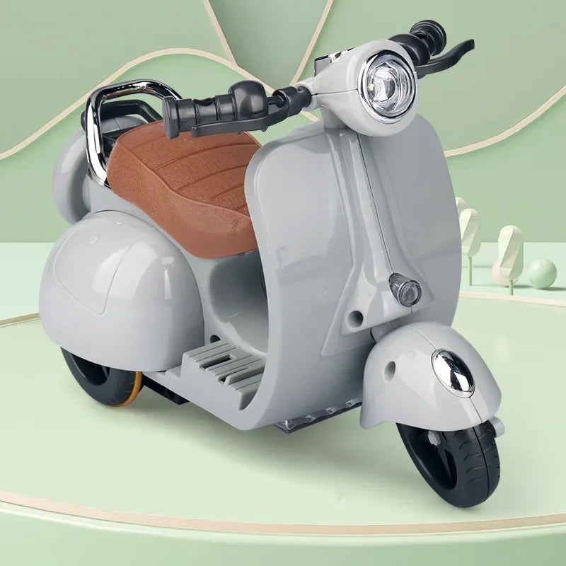 Labubu Mini Electric Motorcycle Doll with Lights & Music – Cute DIY Kids Gift