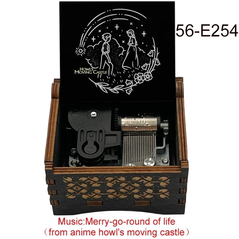 Anime Wooden Music Box – Classic 18-Note Gift for Fans & Birthdays