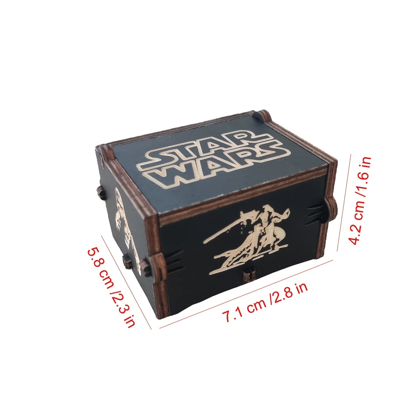 Vintage Wooden Hand Crank Music Box – Classic Gift for Birthday & Xmas