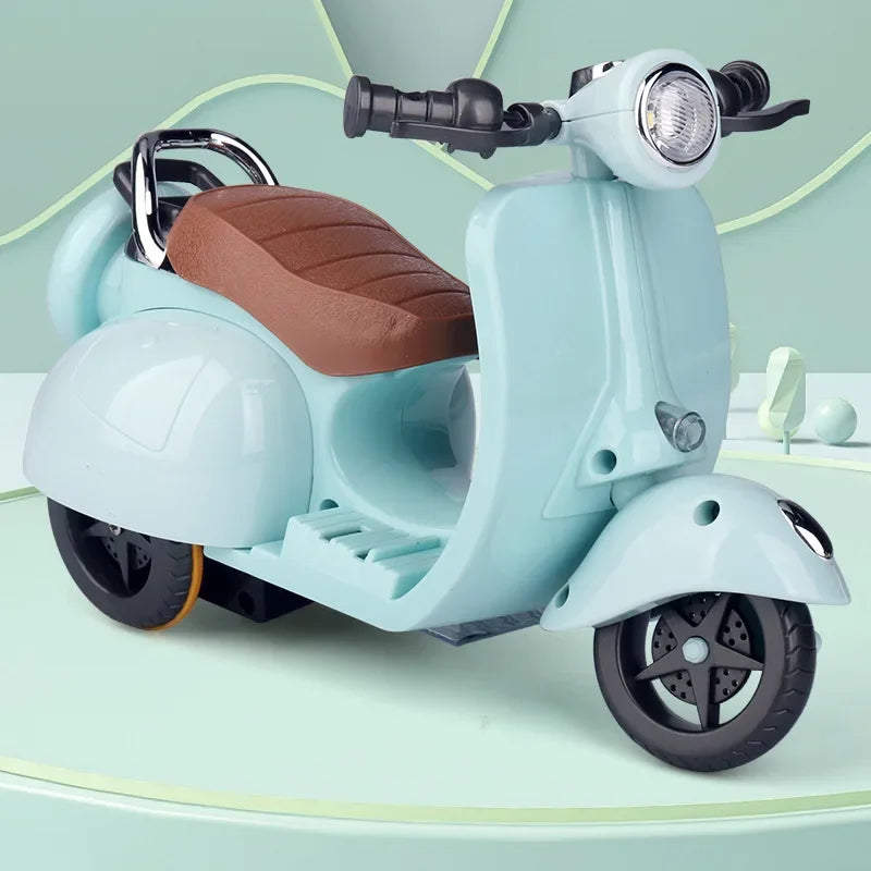 Labubu Mini Electric Motorcycle Doll with Lights & Music – Cute DIY Kids Gift