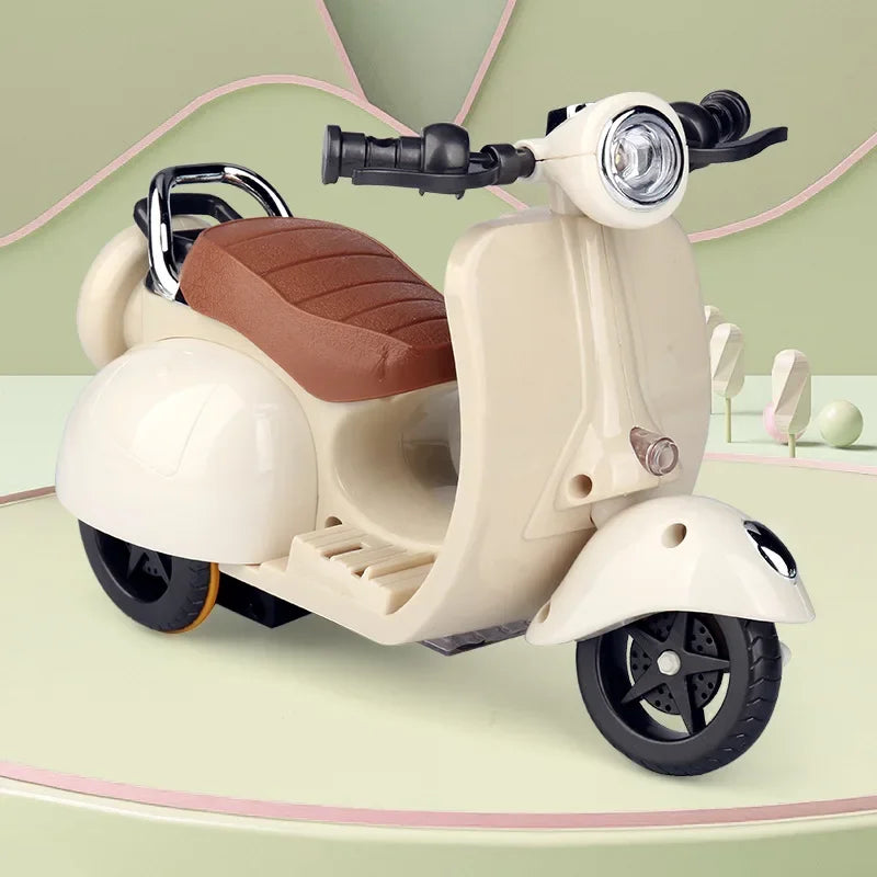 Labubu Mini Electric Motorcycle Doll with Lights & Music – Cute DIY Kids Gift