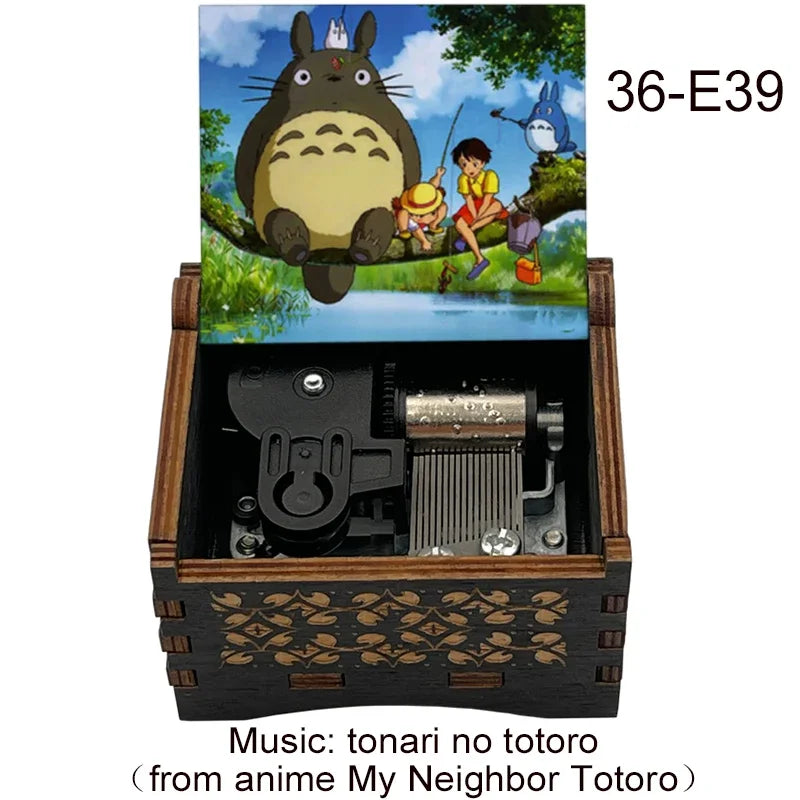 Anime Wooden Music Box – Classic 18-Note Gift for Fans & Birthdays