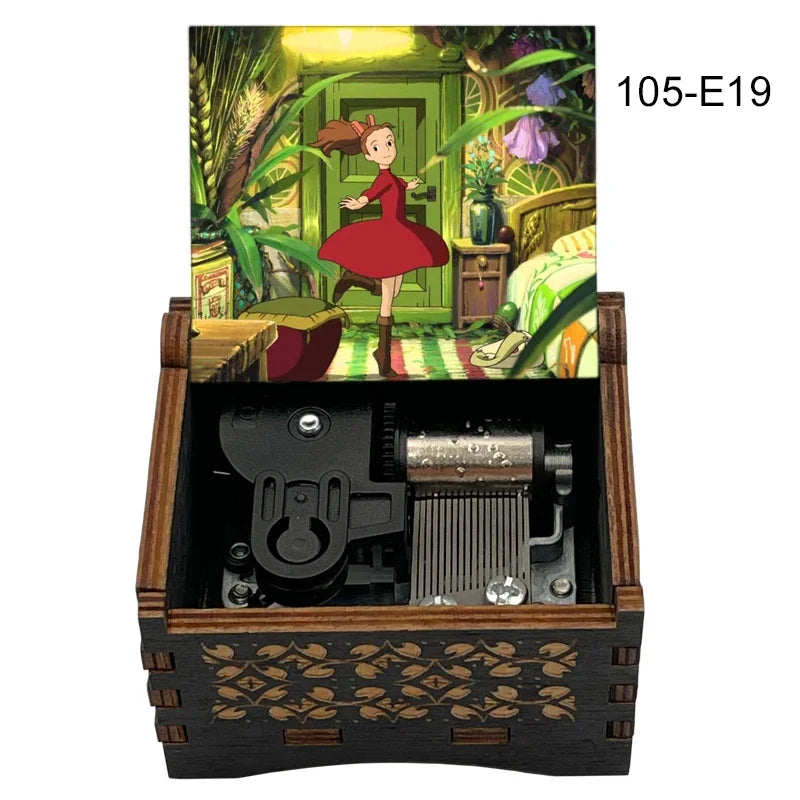 Anime Wooden Music Box – Classic 18-Note Gift for Fans & Birthdays