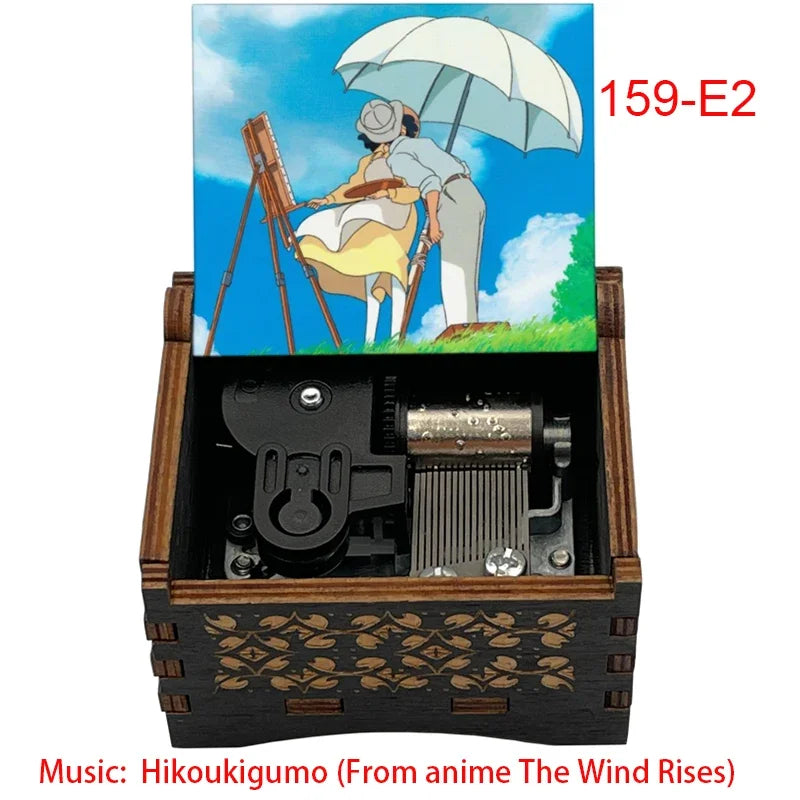 Anime Wooden Music Box – Classic 18-Note Gift for Fans & Birthdays