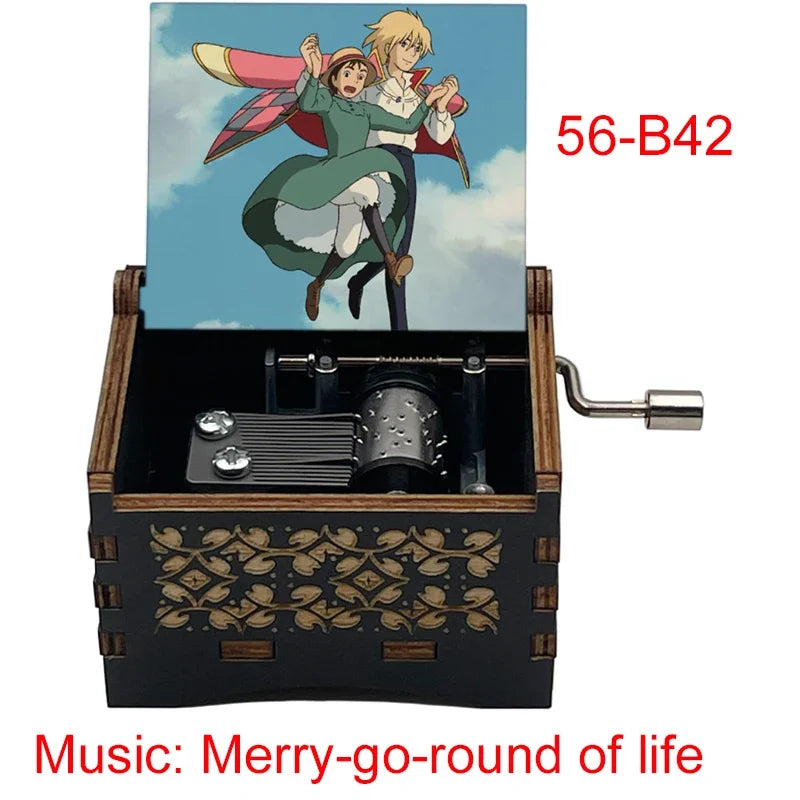 Anime Wooden Music Box – Classic 18-Note Gift for Fans & Birthdays