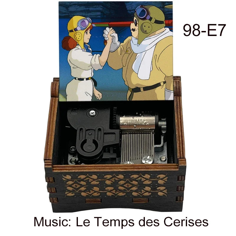 Anime Wooden Music Box – Classic 18-Note Gift for Fans & Birthdays