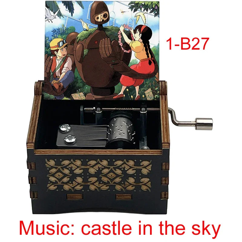 Anime Wooden Music Box – Classic 18-Note Gift for Fans & Birthdays