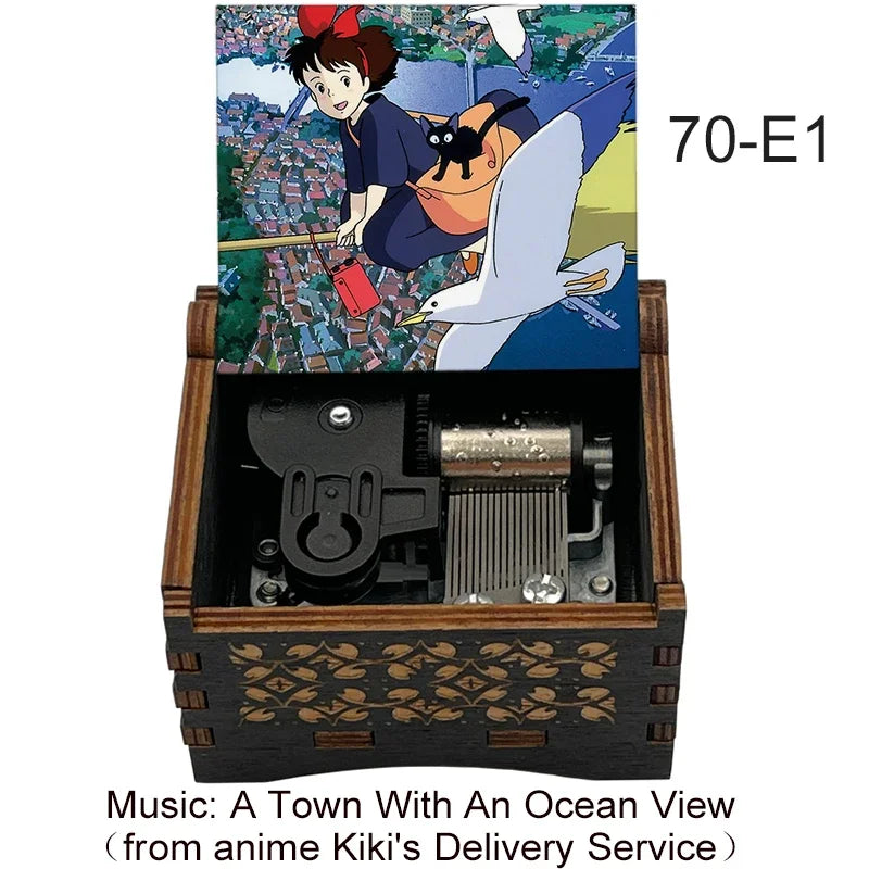 Anime Wooden Music Box – Classic 18-Note Gift for Fans & Birthdays