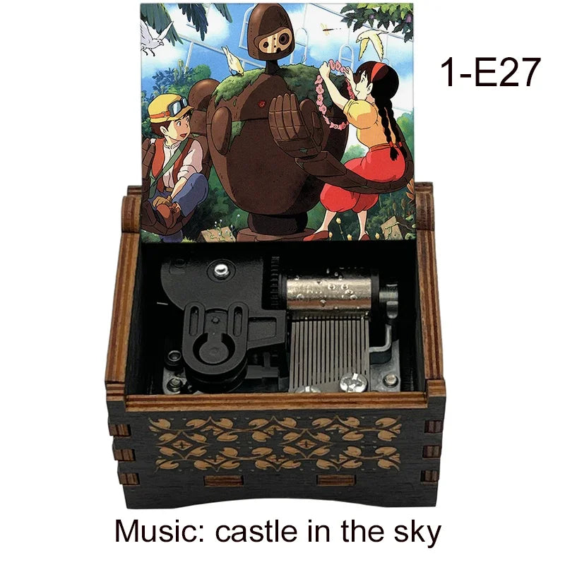 Anime Wooden Music Box – Classic 18-Note Gift for Fans & Birthdays