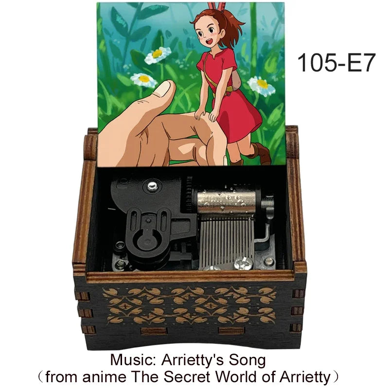 Anime Wooden Music Box – Classic 18-Note Gift for Fans & Birthdays