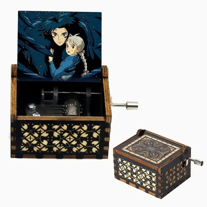 Ghibli Theme Music Box – Merry Go Round of Life | Hand Cranked Wooden Gift for Birthday, Mom, New Year