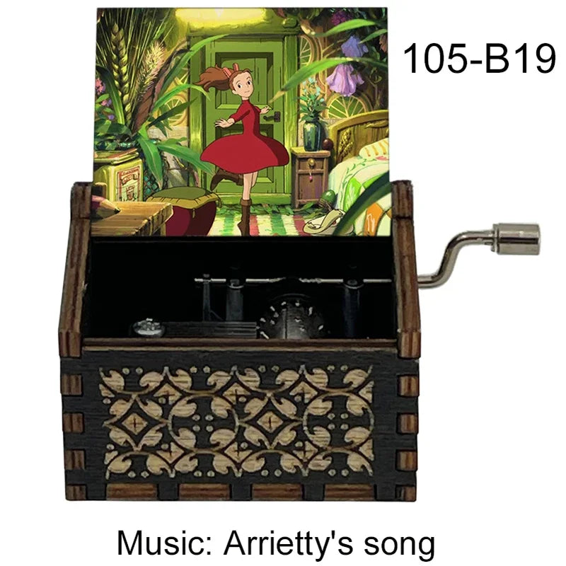 Anime Wooden Music Box – Classic 18-Note Gift for Fans & Birthdays
